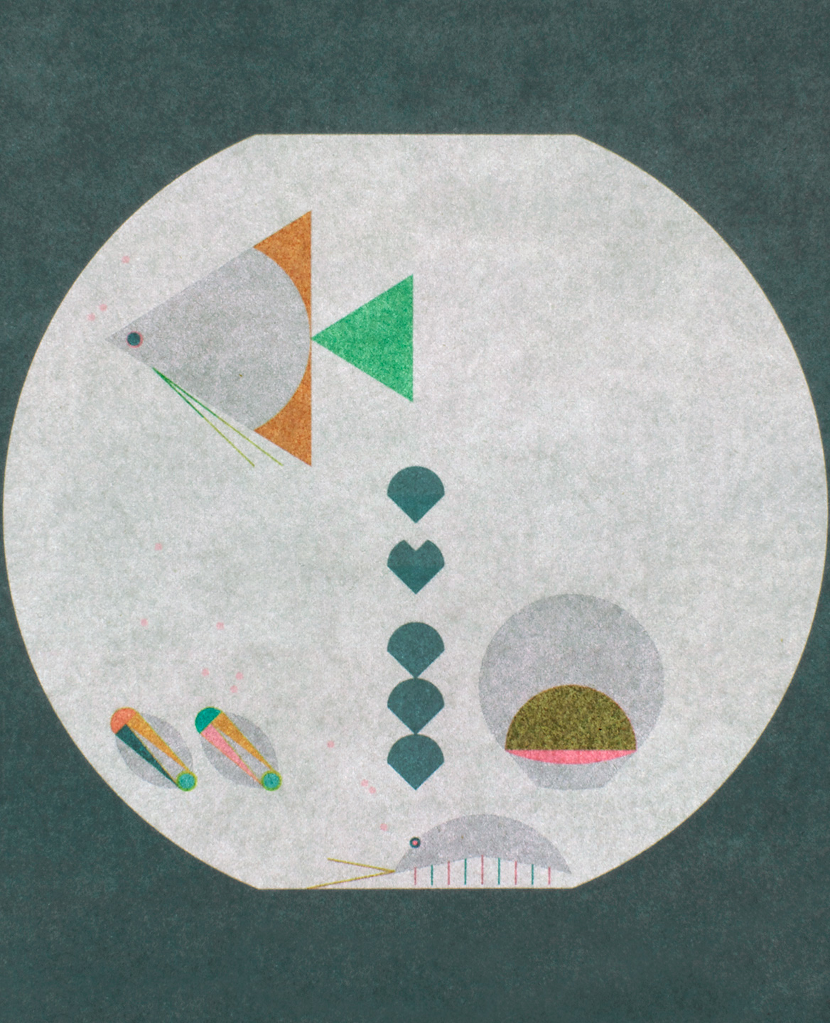 Poissons multicolores du livre Aquarium de Fanette Mellier publié aux Éditions du livre